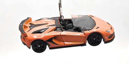 2019 Lamborghini Aventador SVJ Orange Christmas Ornament