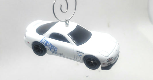 Mazda RX-7 RD White Christmas Ornament