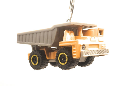 Dump Truck Yellow Gray Christmas Ornament