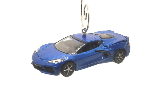 2020 Chevy Corvette Stingray 2LT Blue Christmas Ornament