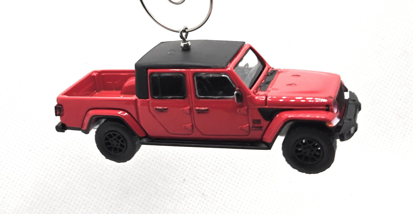 2023 Jeep Gladiator Red Christmas Ornament