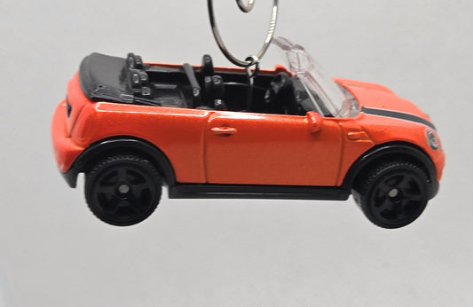 2010 Mini Cooper S Cabrio Convertible Orange Christmas Ornament