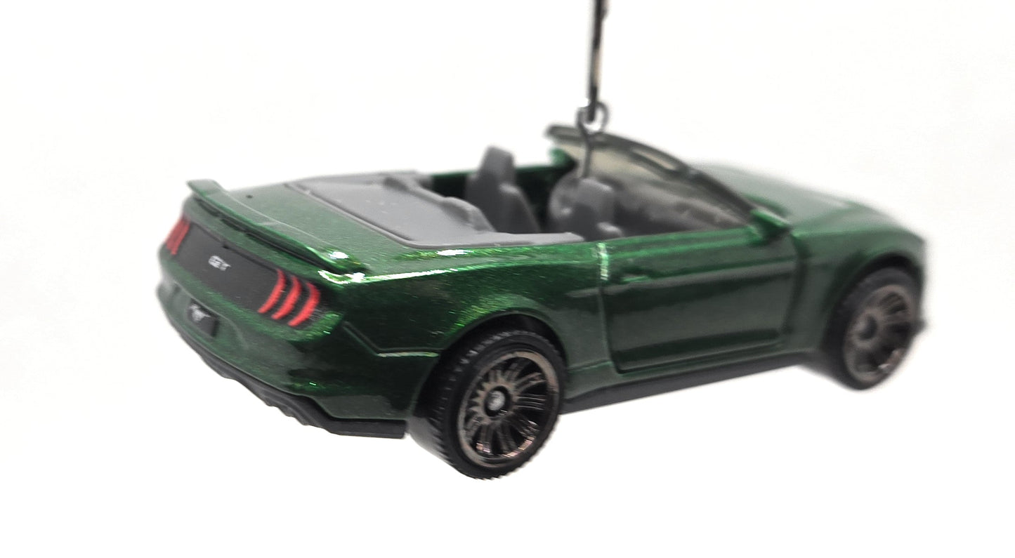 2019 Ford Mustang Convertible Green Christmas Ornament