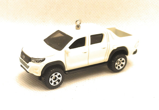 2018 Toyota Hilux White Christmas Ornament