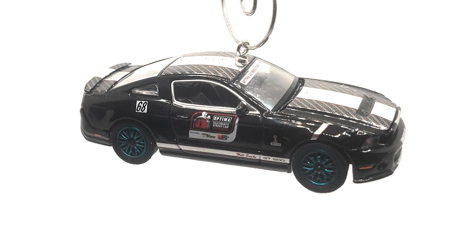 2010 Shelby GT500 Black Ltd Ed Green Wheels Christmas Ornament