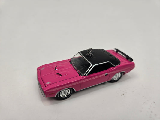 1970 Plymouth Cuda Barracuda Pink Christmas Ornament