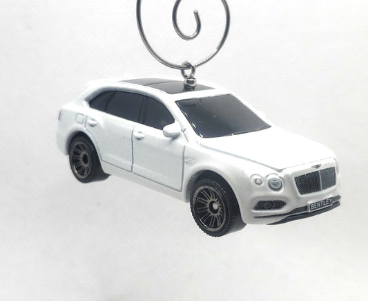 2018 Bentley Bentayga White Christmas Ornament