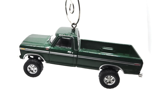 1979 Ford F-350 Pickup Truck Green Christmas Ornament