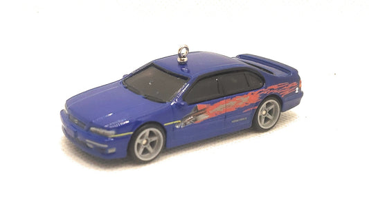 1999 Nissan Maxima Blue Christmas Ornament