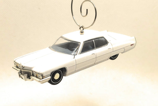 1972 Cadillac Sedan Deville White Christmas Ornament