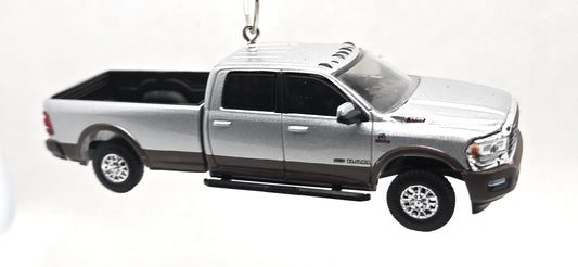 2023 Ram 3500 Limited Longhorn Silver Christmas Ornament