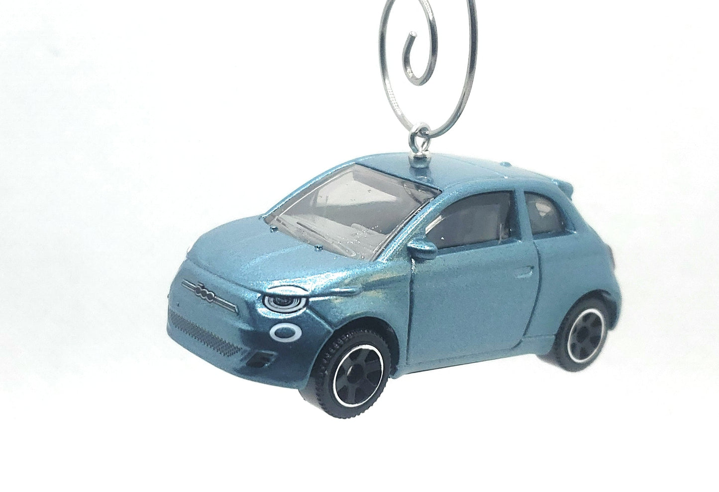 2021 Fiat 500E Blue Christmas Ornament