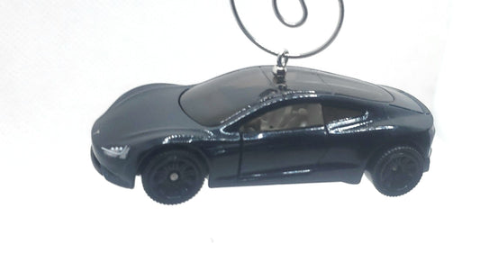 Tesla Roadster Black Christmas Ornament