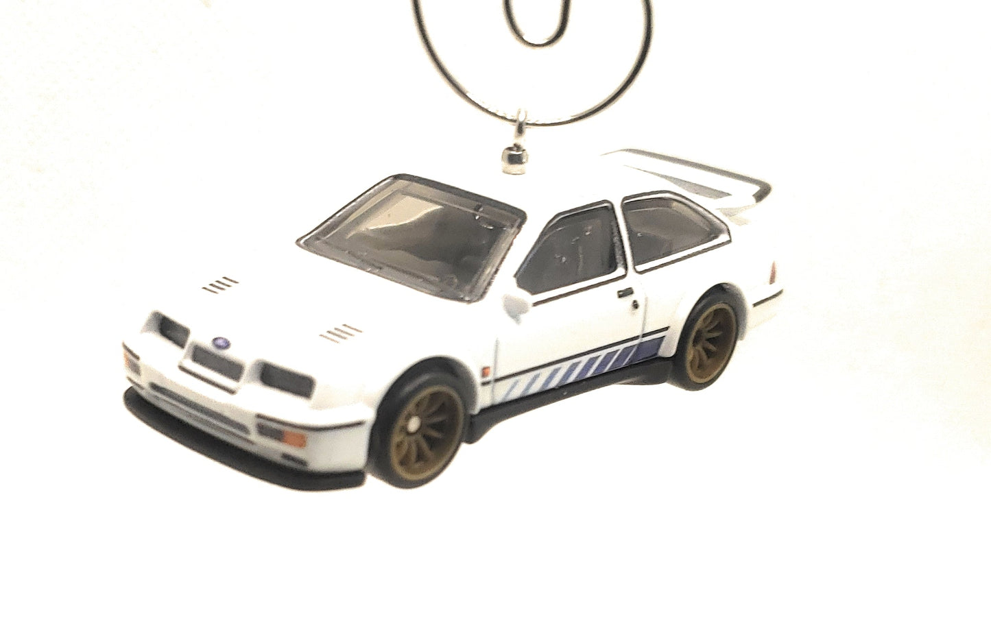 1987 Ford Sierra Cosworth White Christmas Ornament