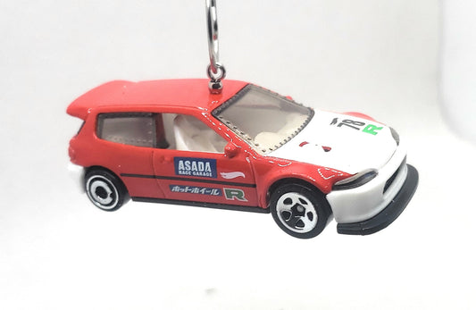 Honda Civic Custom Red Christmas Ornament