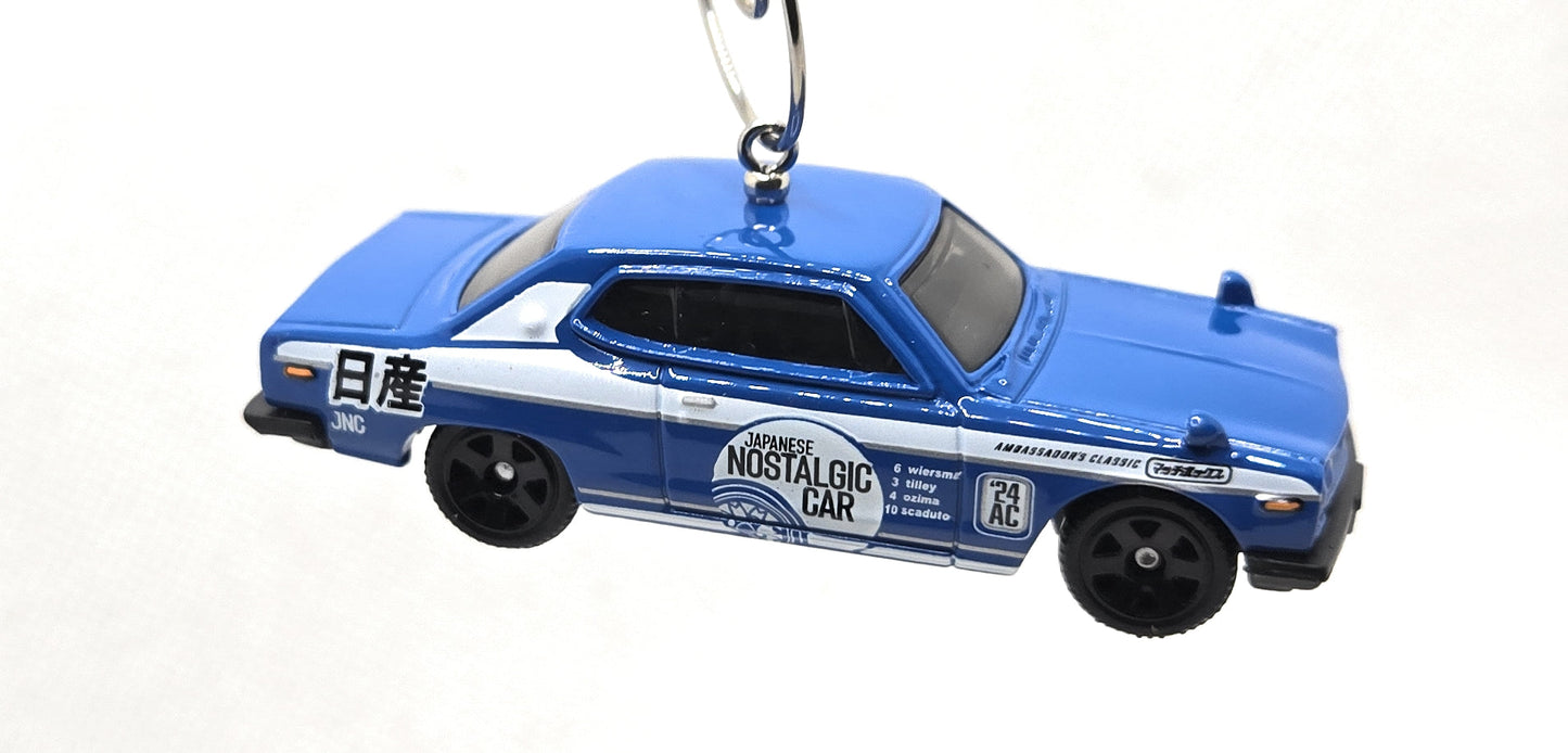 1971 Nissan Skyline 2000 GTC Blue White Christmas Ornament