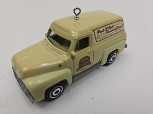 Ford F-100 Panel Van Tan Christmas Ornament