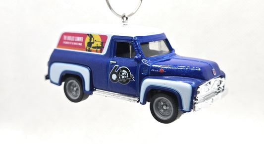 1955 Ford Delivery Panel Van Blue Christmas Ornament