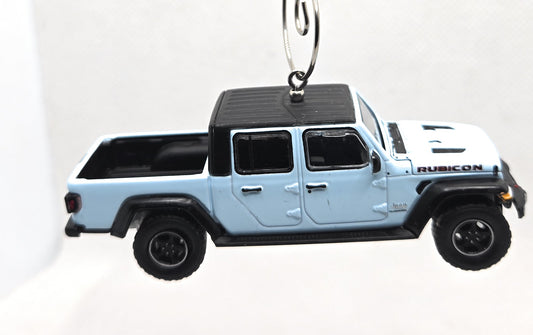 2023 Jeep Gladiator Overland Light Blue Christmas Ornament