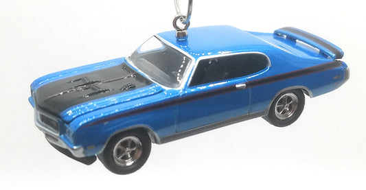 1971 Buick GSX Blue Black Stripes Christmas Ornament