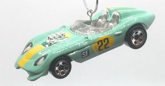 Glory Chaser Cam Am Racer Teal Yellow Christmas Ornament