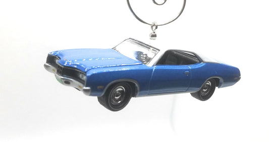1971 Mercuty Montego Blue White Christmas Ornament