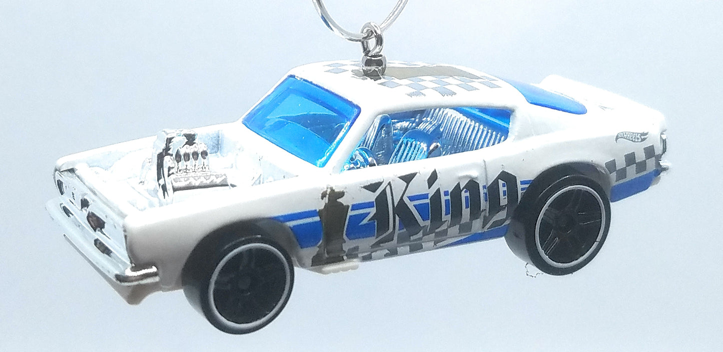 Plymouth Barracuda White Grey Blue King Chess Christmas Ornament