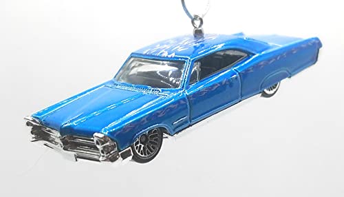 1965 Pontiac Bonneville Blue Christmas Ornament