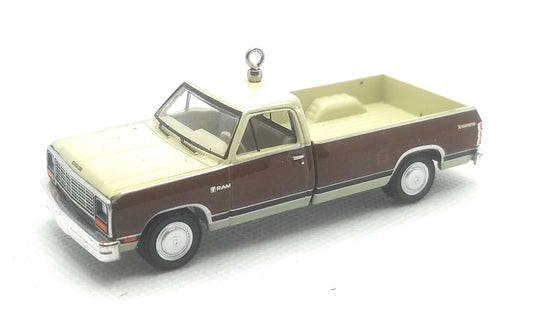 1982 Dodge Ram D-150 Prospector Pickup Truck Brown Cream Christmas Ornament