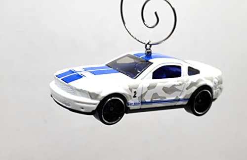 2007 Shelby GT-500 White Gray Blue Christmas Ornament