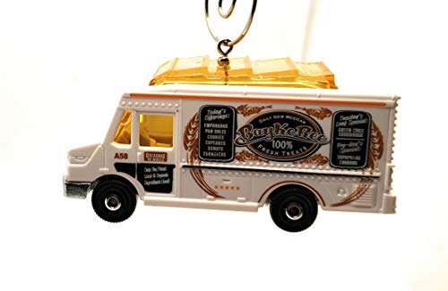 Food Truck Chow Wagon  White Christmas Ornament