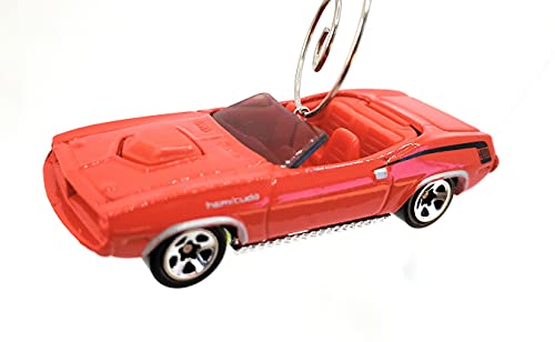 Diecast  Plymouth Barracuda Hemi Cuda Red Convertible Christmas Ornament