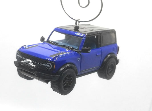 2021 Ford Bronco 2-Door Dark Blue Christmas Ornament