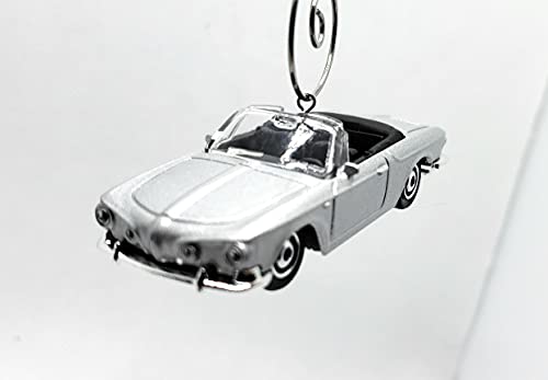 Volkswagen Type 34 Karmann GHIA Silver Christmas Ornament