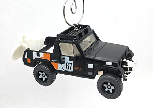 1967 Jeep Jeepster Commando Black White Christmas Ornament