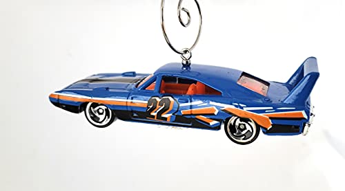 Dodge Charger Daytona Blue 22 Christmas Ornament