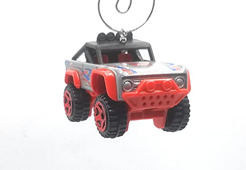 Ford Bronco Offroad Silver Red Christmas Ornament