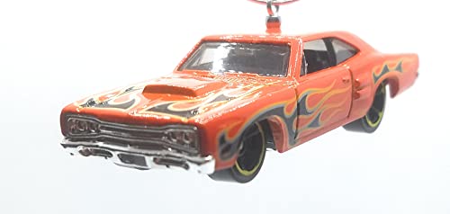 1969 Dodge Coronet Superbee Orange Black Flames Christmas Ornament