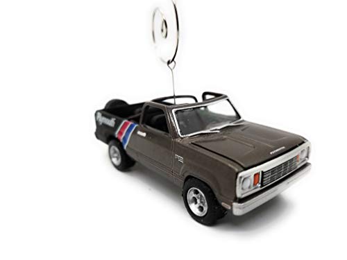 1977 Plymouth Trail Duster Truck Custom  Gray Christmas Ornament