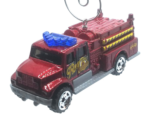 International Fire Truck Red Christmas Ornament