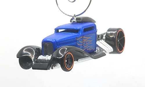 Mid Mill Hot Rod Blue Christmas Ornament