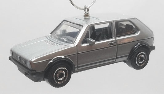 1976 Volkswagen MK1 GTI Golf Grey Christmas Ornament