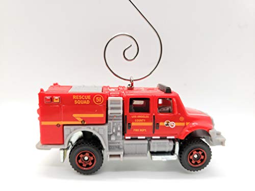 International Work Star Brush Fire Truck Custom  Diecast Christmas Ornament