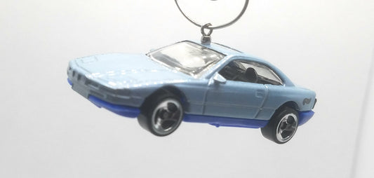 BMW 850i Light Blue Christmas Ornament