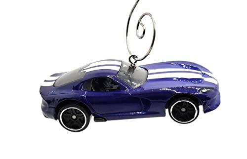 2013 Dodge Viper Purple with White only Stripe Christmas Ornament