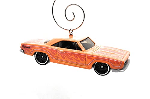 1968 Plymouth Barracuda Formula S Orange Christmas Ornament