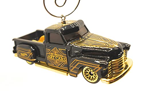 1950 Chevy 3100 Lowrider La Troca  Black Christmas Ornament