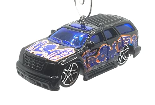 Cadillac Escalade Black Blue Orange Decal Christmas Ornament