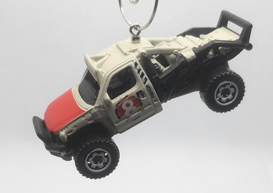 Rock Shocker Off Road Truck White Black Red Christmas Ornament