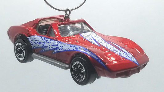 Chevrolet Corvette Red/White Blue Lighting Decal Christmas Ornament
